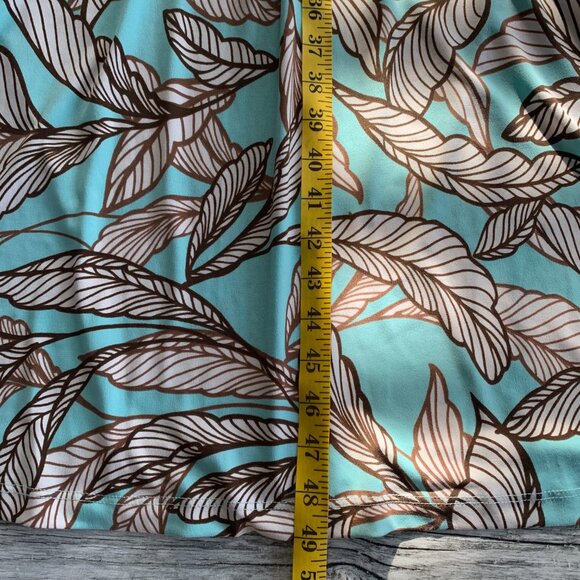 Vintage Y2K XOXO Strapless Jersey Knit Tropical Print Maxi Dress - Picture 15 of 16